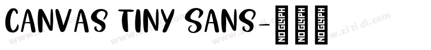Canvas Tiny Sans字体转换